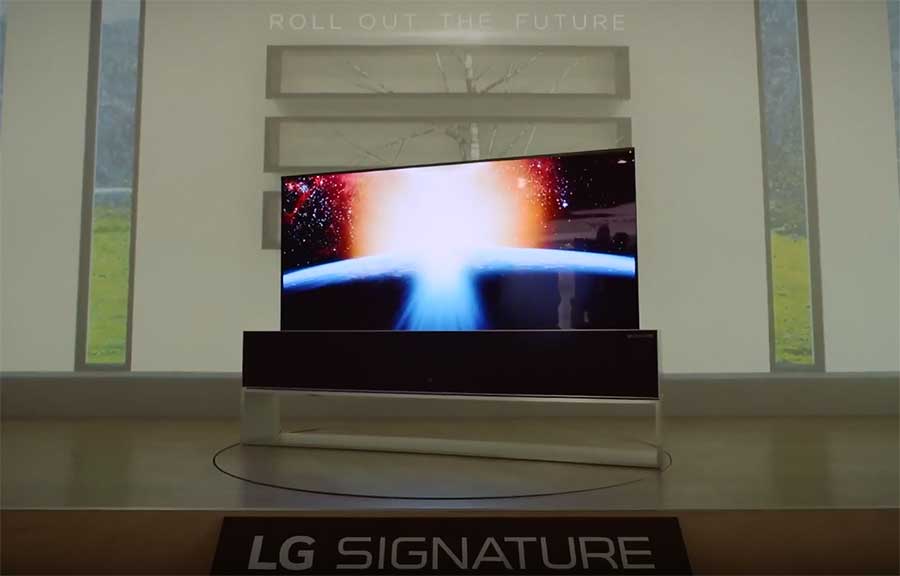 рулонный телевизор LG R9