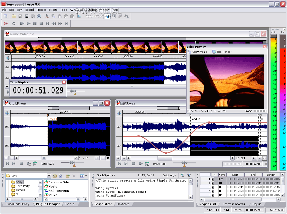 Прекрасная программа по обработке музыкальных файлов Sony Sound Forge