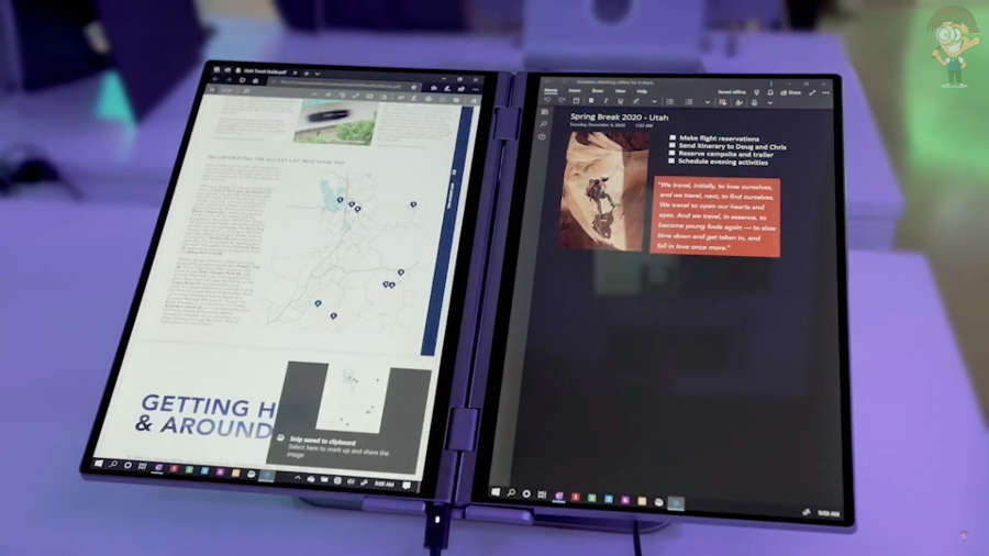 Концептуальная модель ноутбука Dell Concept Duet с двумя дисплеями