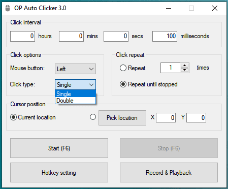 OP Auto Clicker - Microsoft Apps