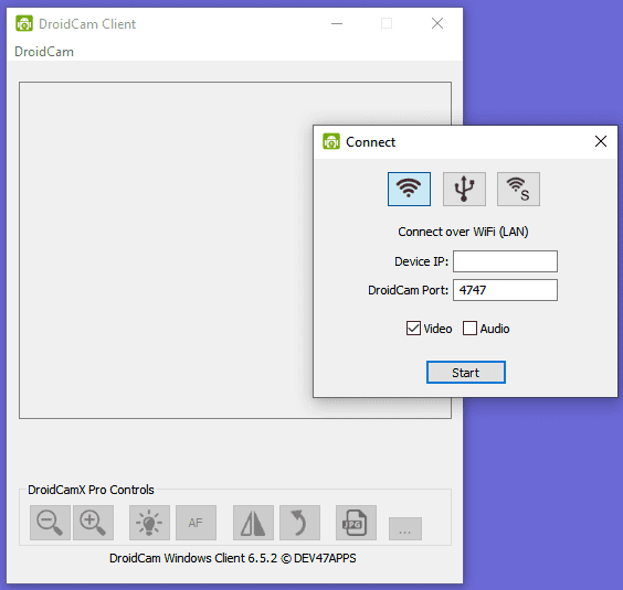 droid webcam client