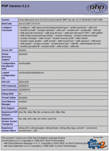 PHP screenshot # 1