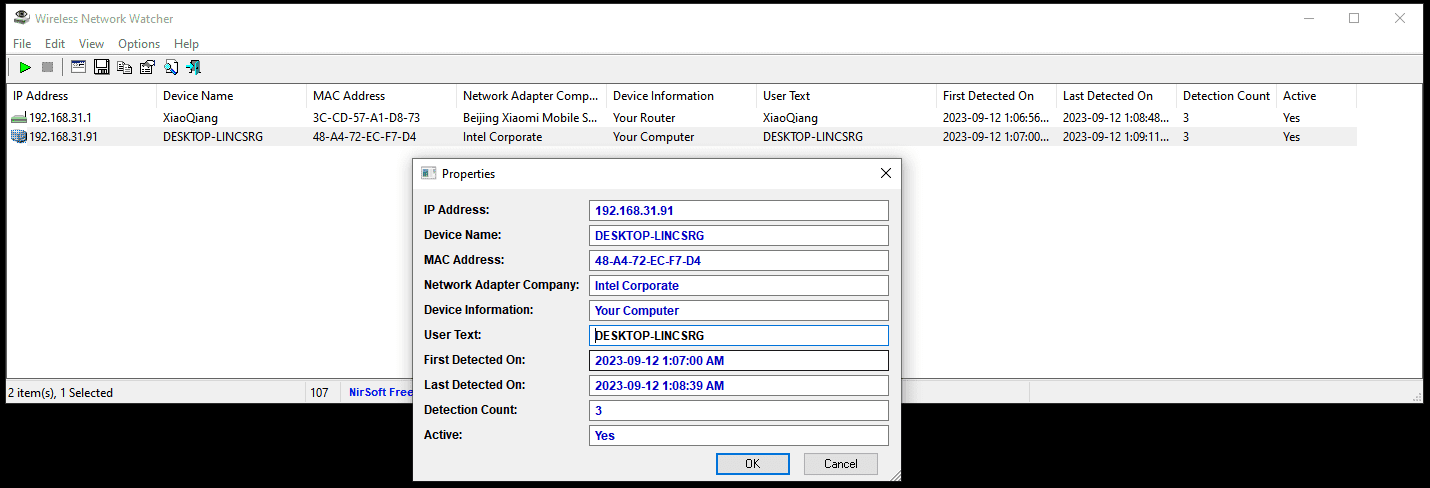 wireless network watcher