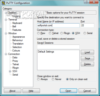 PuTTY скриншот № 1