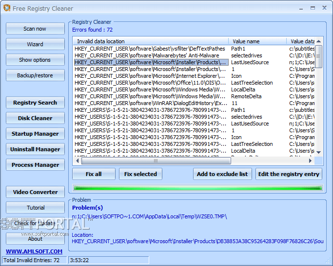 Free Registry Cleaner - скачать бесплатно Free Registry Cleaner 4.25