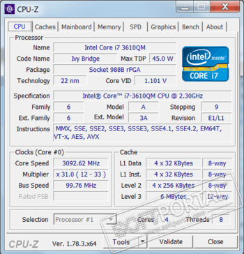 CPU-Z скриншот № 1