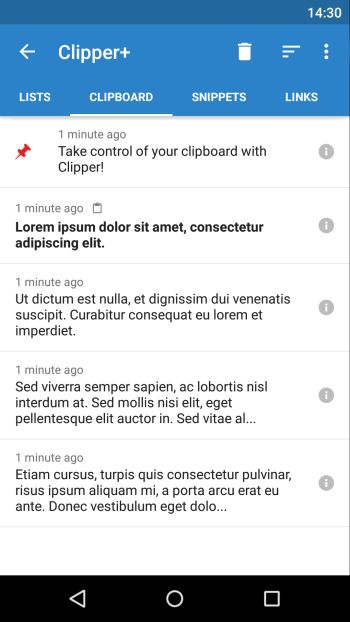 Clipper - Clipboard Manager скриншот № 1