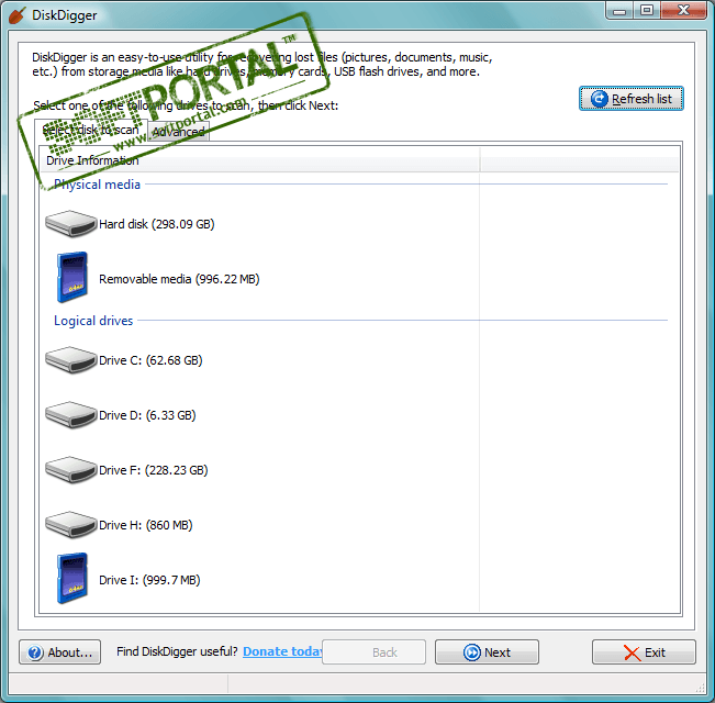 DiskDigger 1.18.16.2357 Portable " Найдется ВСЕ! Скачать программы, игры, фильмы