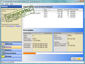 DriveImage XML скриншот № 1