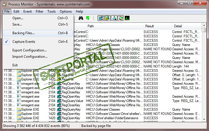 download the new for windows Process Monitor 3.96