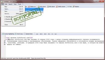 NR CSV Editor скриншот № 1