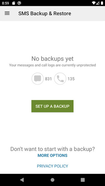 SMS Backup & Restore скриншот № 1