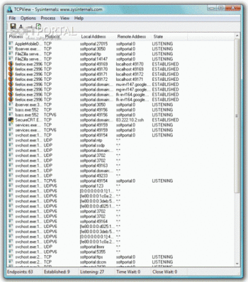 TCPView скриншот № 1