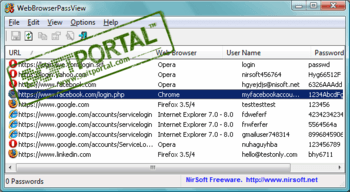 WebBrowserPassView скриншот № 1