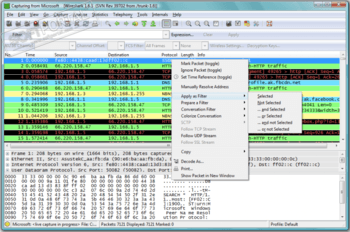 Wireshark скриншот № 1