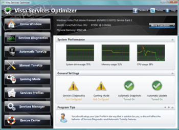 PC Services Optimizer скриншот № 1