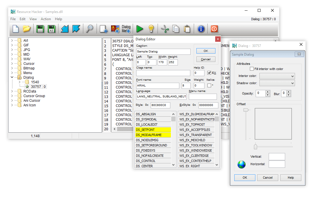 Resource Hacker. Resource Hacker 4.5.30. Редактор ресурсов программы. RESHACK программа. Dialog controls