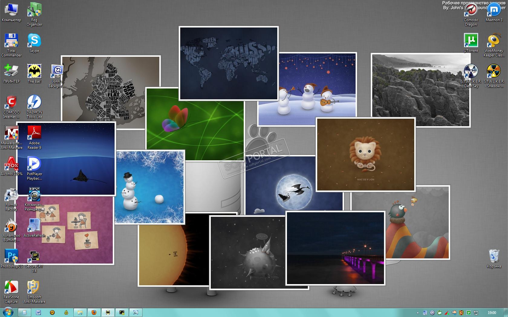 Windows 16. John’s background Switcher. Background Switcher. Night and Sunny Switch have not background.