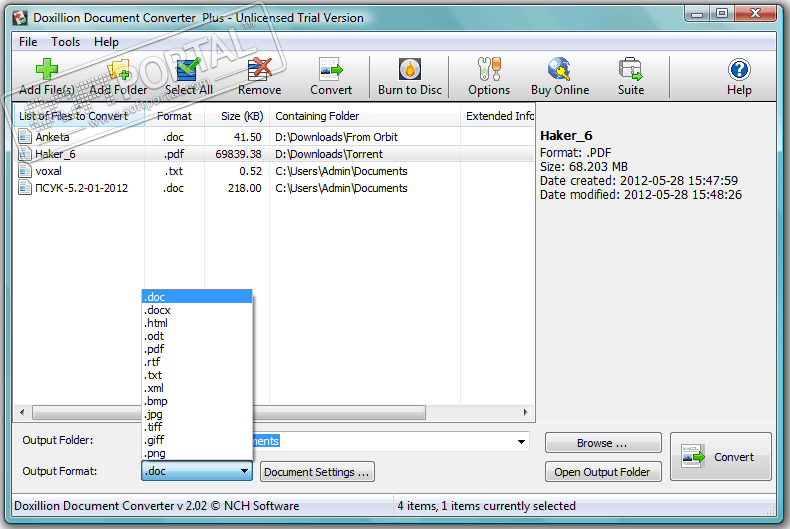 nch doxillion document converter v2.08