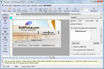 Business Card Designer Plus скриншот № 1