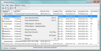 JumpListsView скриншот № 1