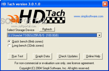 HD Tach - скачать бесплатно HD Tach 3.0.4.0