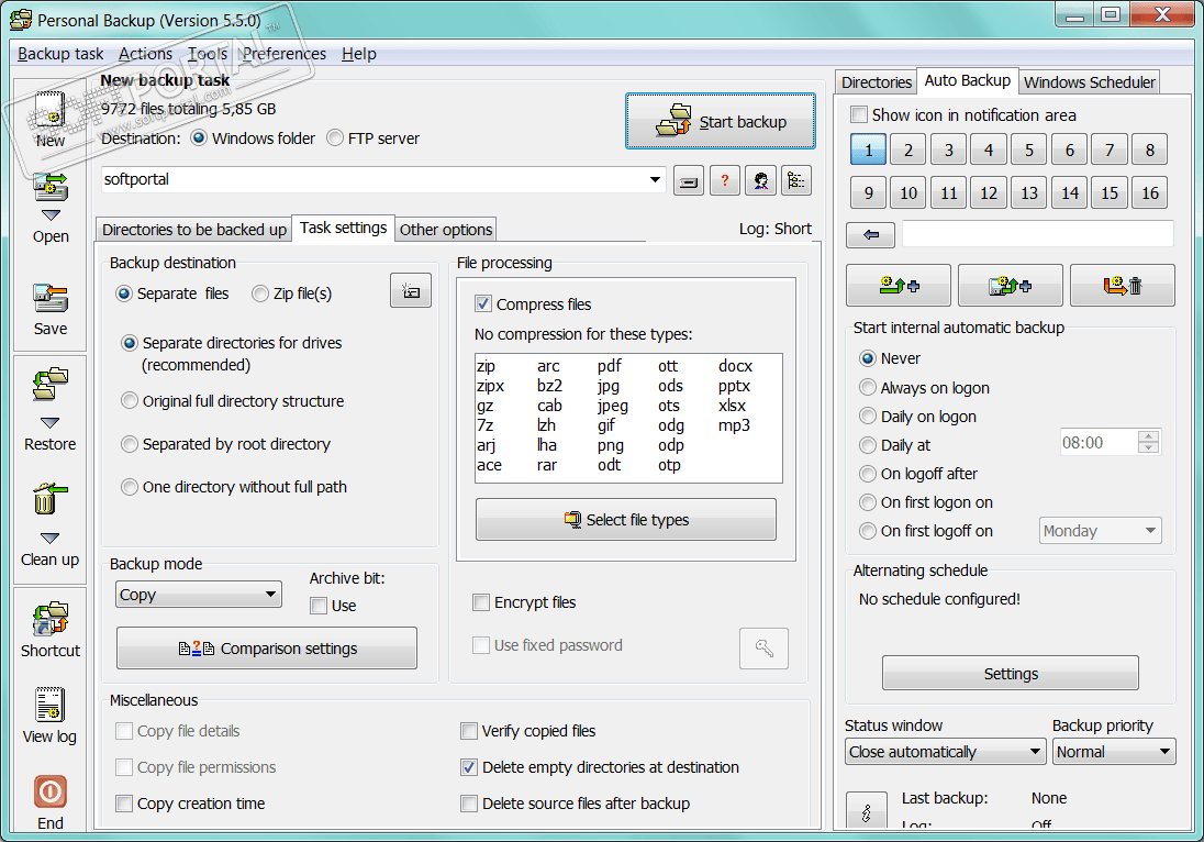 download the new version for windows Personal Backup 6.3.5.0