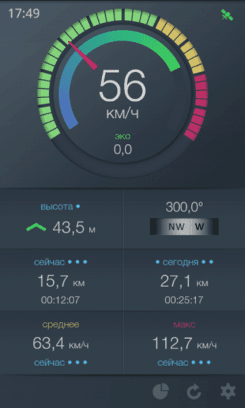 EcoDrive Free Speedometer скриншот № 1