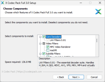 X Codec Pack скриншот № 1