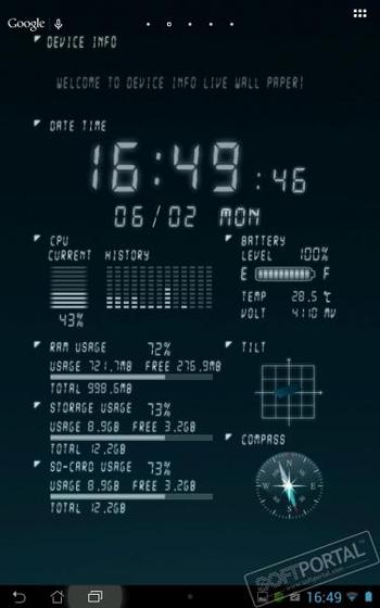 Device Info Live WallPaper скриншот № 1