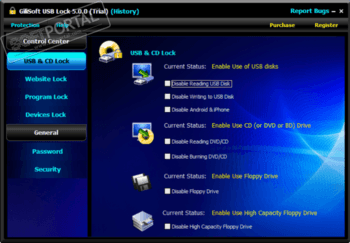 Gilisoft USB Lock скриншот № 1