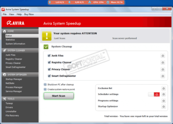 Avira System Speedup скриншот № 1