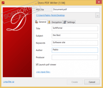 Doro PDF Writer скриншот № 1