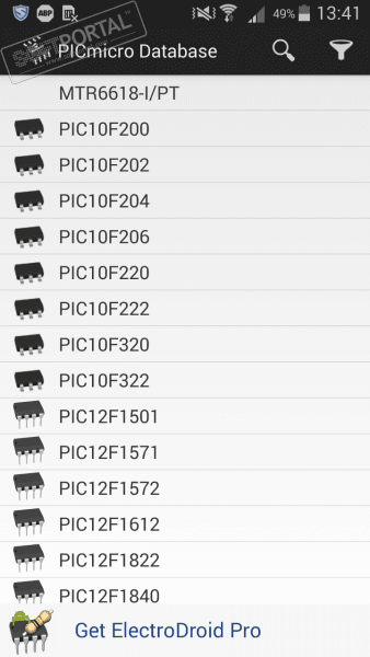 PICmicro Database скриншот № 1