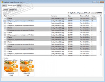 Duplicate Image Remover Free скриншот № 1