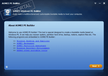 AOMEI PE Builder скриншот № 1