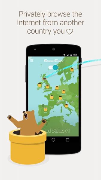 TunnelBear VPN скриншот № 1