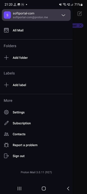 ProtonMail скриншот № 1
