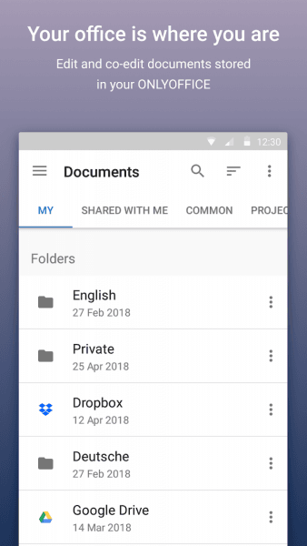 ONLYOFFICE Документы скриншот № 1