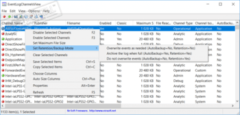 EventLogChannelsView скриншот № 1