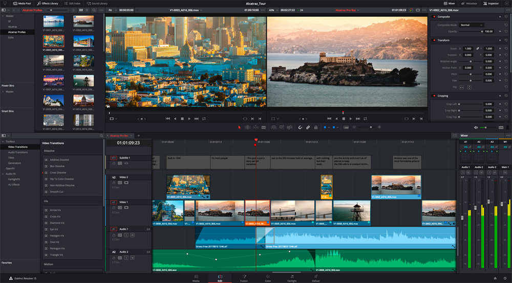 davinci resolve transcription free