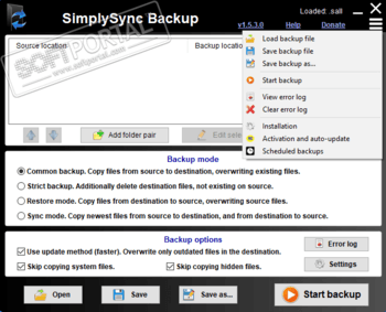 SimplySync Backup скриншот № 1