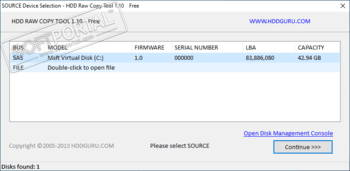 HDD Raw Copy Tool скриншот № 1