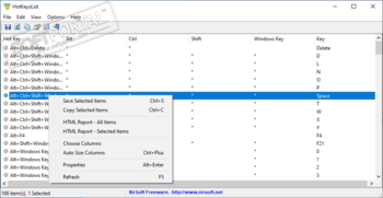 HotKeysList скриншот № 1