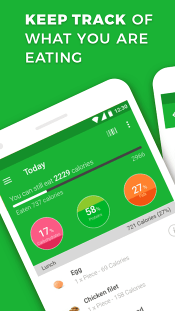 Счетчик кал./углеводов/жиров скриншот № 1