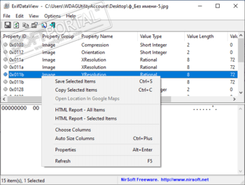 ExifDataView скриншот № 1