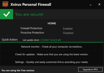 Xvirus Personal Firewall скриншот № 1