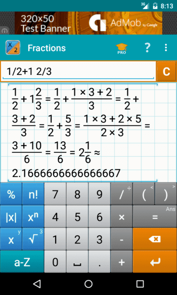 Калькулятор Дробей скриншот № 1