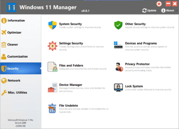 Windows 11 Manager скриншот № 1