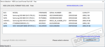 HDD Low Level Format Tool скриншот № 1